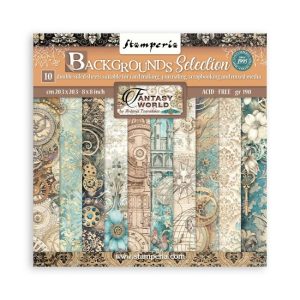 Papiers Scrap - Stamperia - Fantasy world - Backgrounds 30 x 30