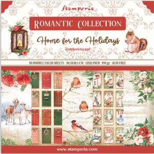 Papiers Scrap - Stamperia -Home for the Holidays - Paper Pad - 30 x 30
