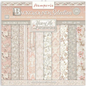 Papiers Scrap - Stamperia - You and Me - Backgrounds - 30 x 30