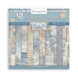 Papiers Scrap - Stamperia - Silent Sea - Backgrounds - 30 x 30