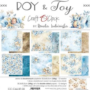 Papiers Scrap - Craft o'clock - Boy and Toy - 30 x 30