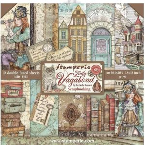 Papiers Scrap - Stamperia - Lady Vagabond - 30 x 30