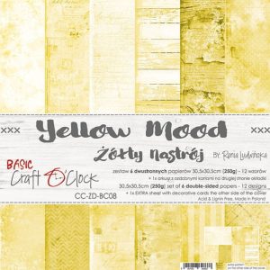 Papiers Scrap - Craft o'clock - Basic - 30 x 30 -Yellow  Mood