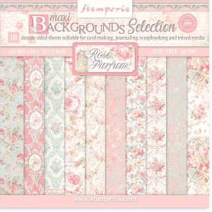 Papiers Scrap - Stamperia - Rose Parfum - Background 30 x 30