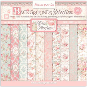 Papiers Scrap - Stamperia - Rose Parfum - Background 20 x 20