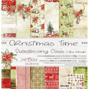 Papiers Scrap - Craft o'clock - Christmas Time - 15 x 15