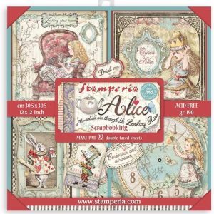 Papiers Scrap - Stamperia - Alice through the looking glass - 20 x 20
