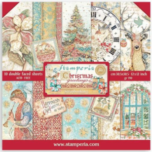 Papier Scrap - Stamperia - Christmas Greeting - 30 x 30