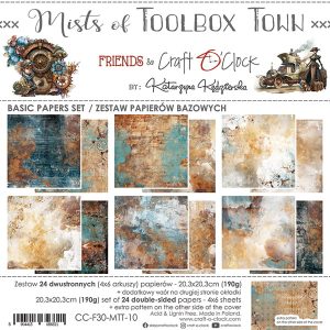 Papier Scrap - Craft o'clock - Mists of Toolbox Town - patterns 20x20
