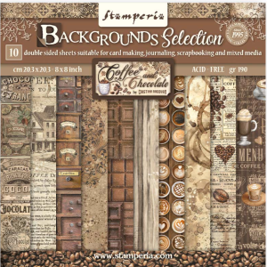 Papier Scrap - Stamperia - Coffee and Chocolate - Backgrounds 20 x 20