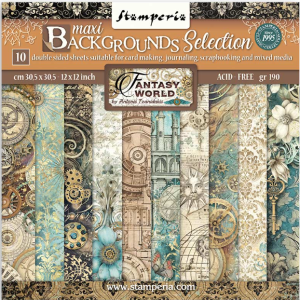 Papier Scrap - Stamperia - Fantasy World - Background 30 x 30