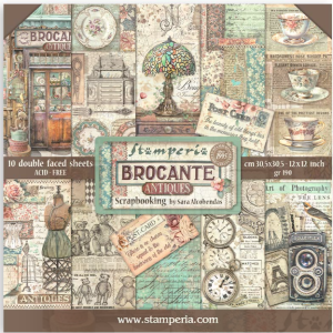 Papier Scrap - Stamperia - Brocante - 30 x 30