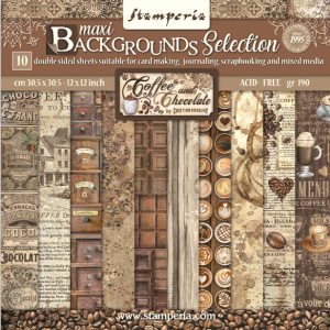 Papier Scrap - Stamperia - Coffee and Chocolate  - 30 x 30 backgrounds