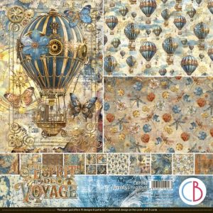Papier Scrap - Ciao Bella - Esprit de Voyage - 30 x 30- patterns