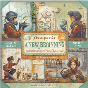 Papiers Scrap - Stampéria - A New Beginning - 20x20 maxi