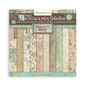 Papier Scrap - Stamperia - Brocante - backgrounds - 30 x 30