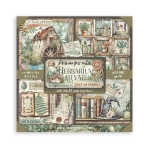 Papiers Scrap - Stampéria - Herbarium Silvae - 20x20