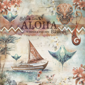 Papiers scrap - Bella Luna - Aloha - 20x20 Basics