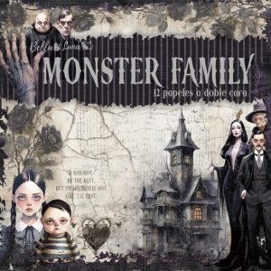 Papiers scrap - Bella Luna - Monster Family - 20 x 20