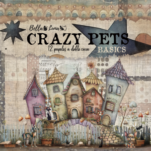 Papiers scrap - Bella Luna - Crazy Pets - 20 x 20 basics