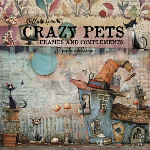 Papiers scrap - Bella Luna - Crazy Pets - 30 x 30 Frames & complements