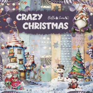 Papiers scrap - Bella Luna - Crazy Christmas - 20 x 20