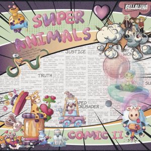 Papiers scrap - Bella Luna - Super Animals - 30 x 30 maxi