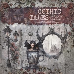 Papiers Scrap - Bella Luna - Gothic tales - 20 x 20 Basics