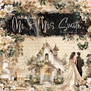 Papiers Scrap - Bella Luna - Mr & Mrs Smith - 20 x 20
