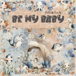 Papiers Scrap - Bella Luna - Be my Baby - 20 x 20
