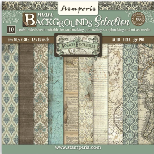 Papier Scrap - Stampéria - Voyages Fantastiques - 30x30 backgrounds